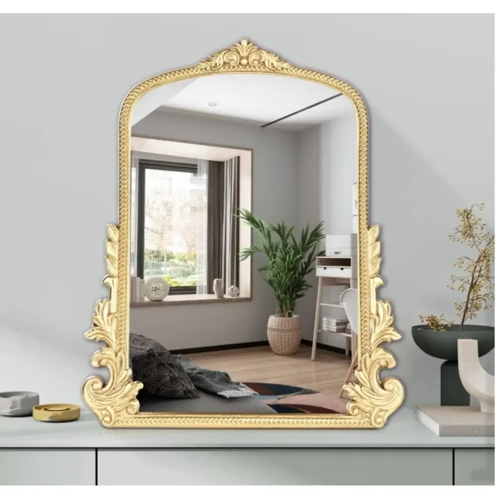 Willannals Vintage Gold Arched Wall Vanity Mirror 17x12 Open Box